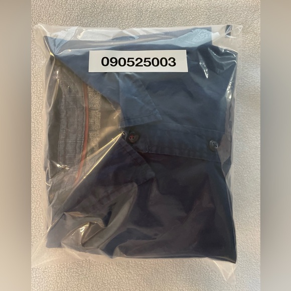 Drill NYC Men's Button Up; Dark Blue Long Sleeve Collar - M # - Picture 6 of 6